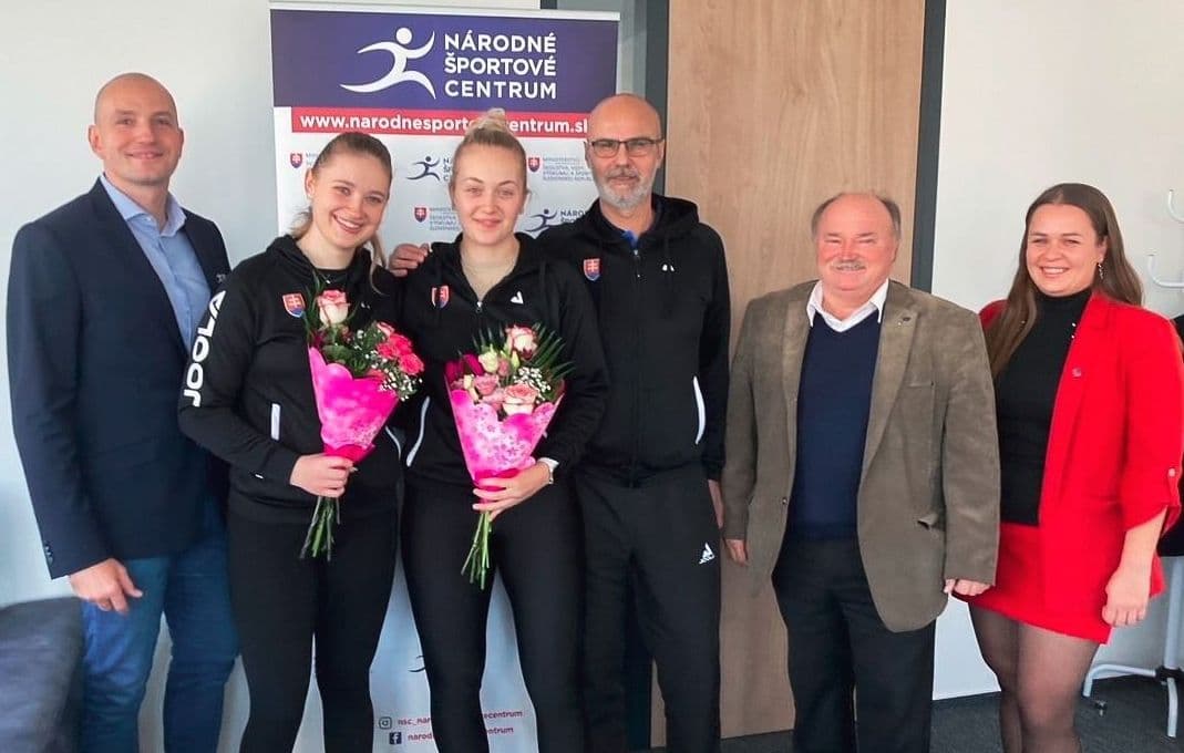 Prijatie úspešných stolnostenistiek v Národnom športovom centre 