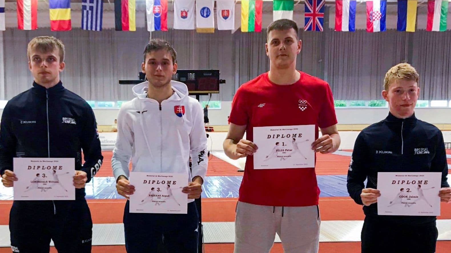3. miesto pre fleuretistu Árpáda Fazekasa