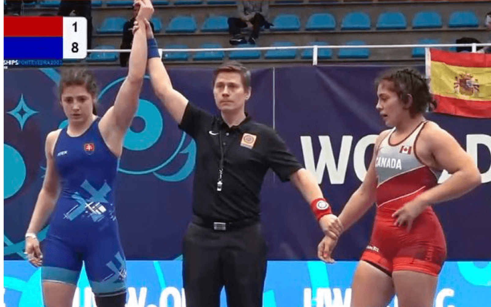 Zsuzsanna Molnár na Majstrovstvách sveta U23 v zápasení v Španielsku