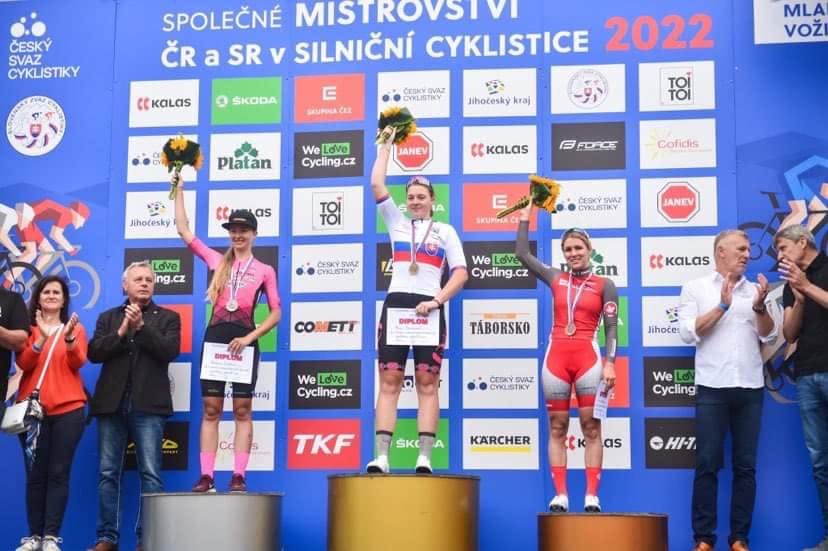 Nora Jenčušová na Majstrovstvách Slovenska v cestnej cyklistike 2022