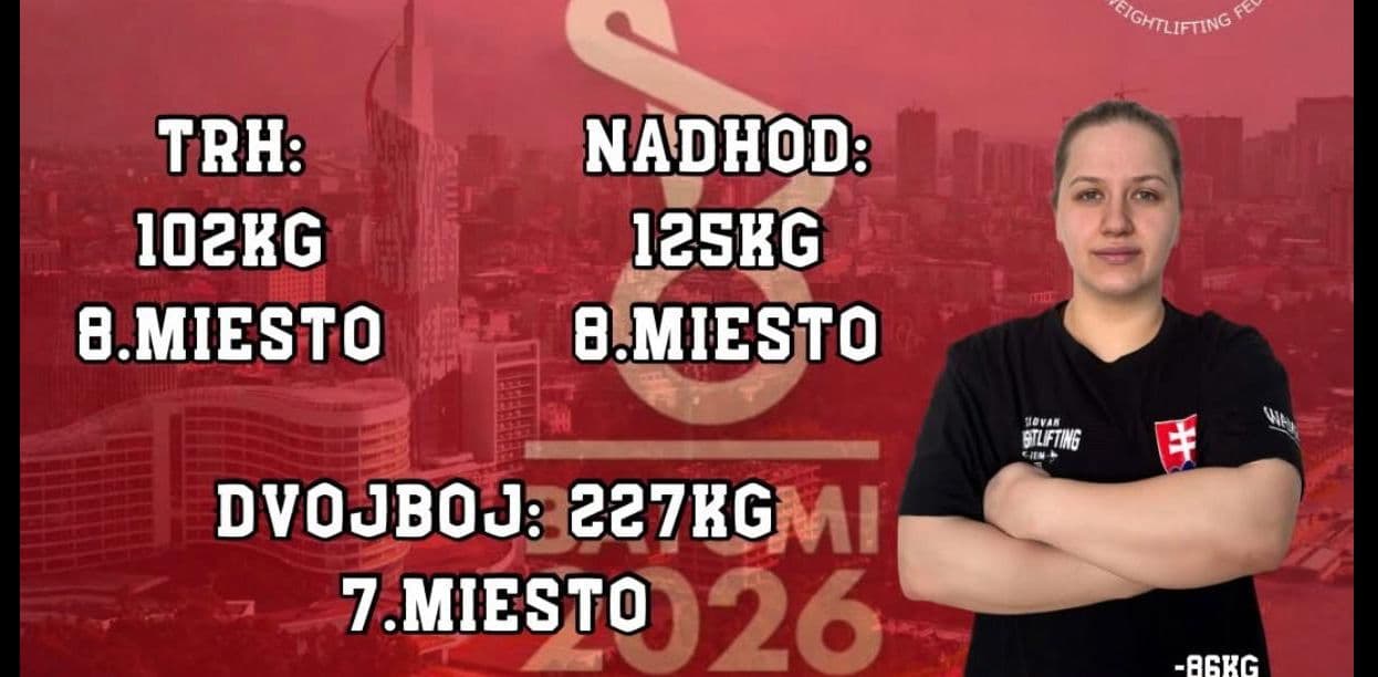 Nikola Seničová na European Senior Weightlifting Championships 2026 v Batumi