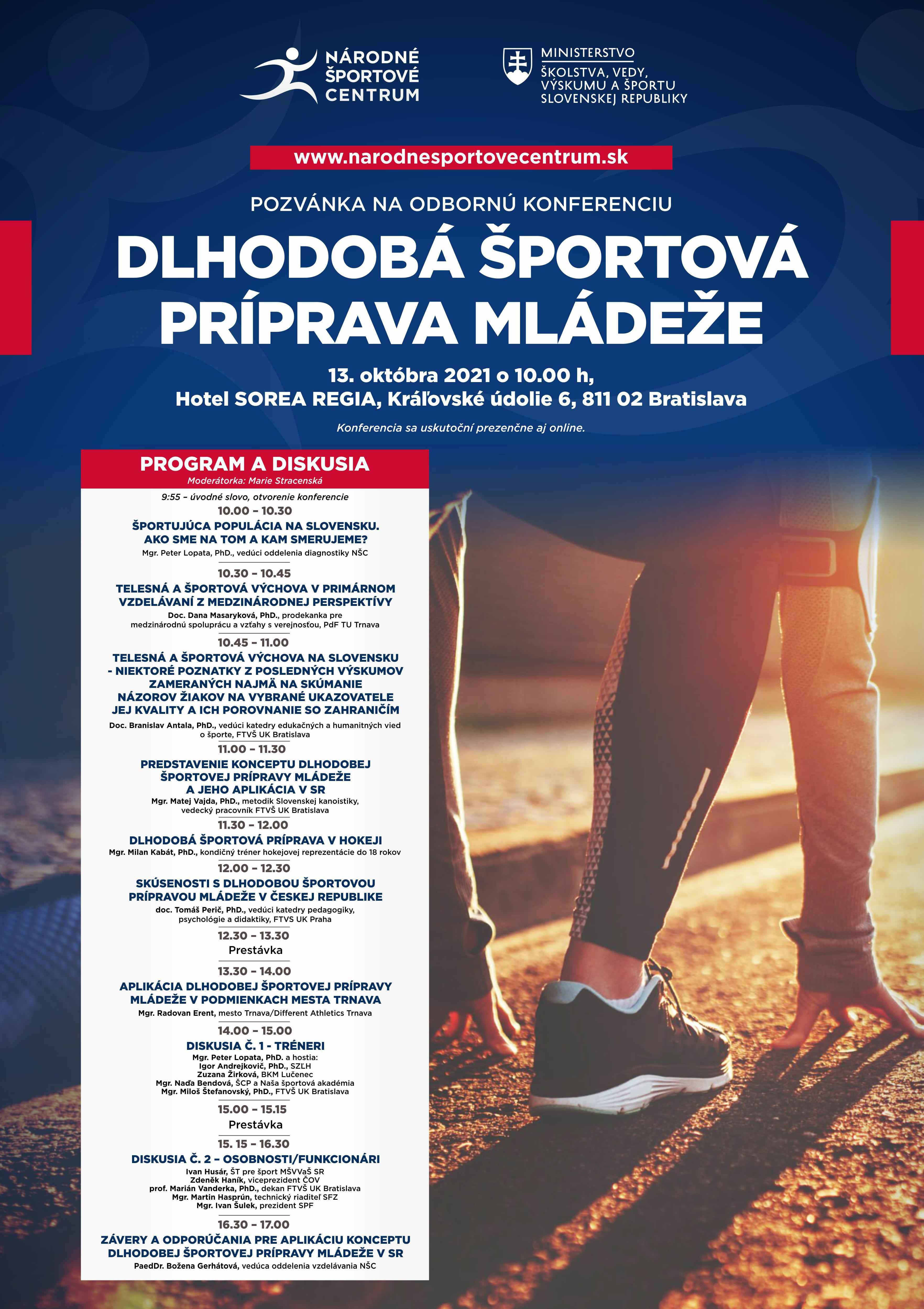 Odborná konferencia Dlhodobá športová príprava mládeže - POZVÁNKA