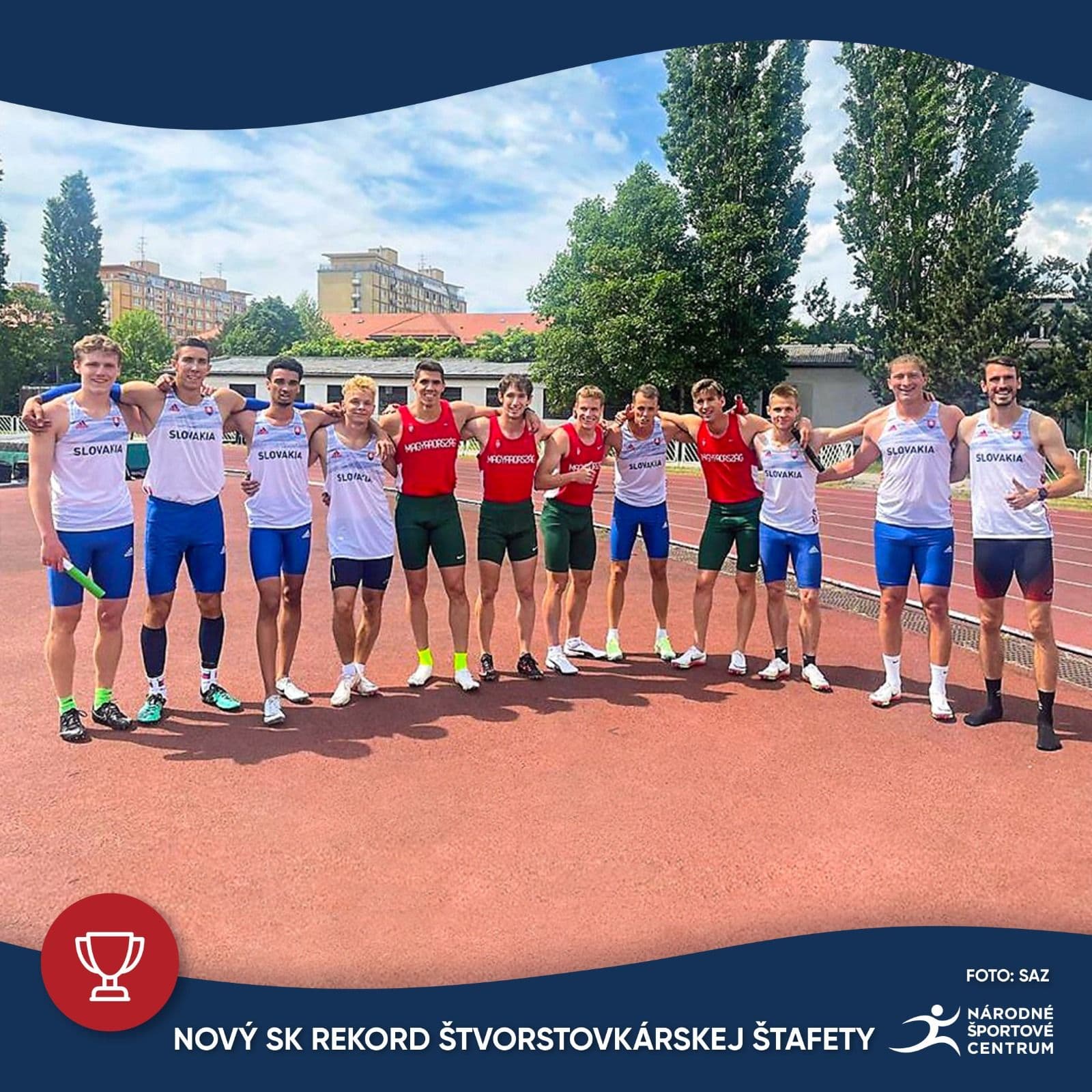 Nový slovenský rekord štvorstovkárskej štafety