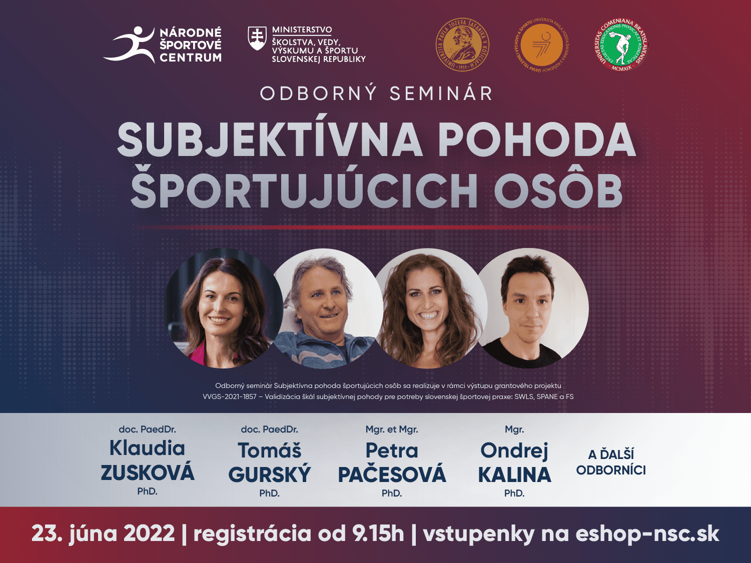 Odborný seminár: Subjektívna pohoda športujúcich osôb